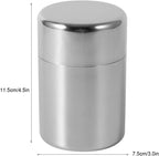 Tea Canister, Stainless Steel Tea Tins, Textured Tea/Coffee/Sugar Canisters, Canister Home Kitchen Canisters for Tea Coffee Sugar Storage(s)