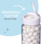 Sweets Indeed Sprinkles, White Sugar Pearl 4 Pack, 8.46 ounces, Edible Sprinkle Mix, Perfect for Cake Decorations, Baking, Ice Cream, Cookies, Cupcake Topper