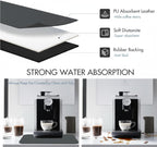 Dish Drying Mat Super Absorbent – 16" x 18" Coffee Mat for Countertops – Non-Slip Drying Mat for Kitchen Counter – Easy to Clean Water Absorbent Mat – Quick Dry Dish Mats (Dark Gray)