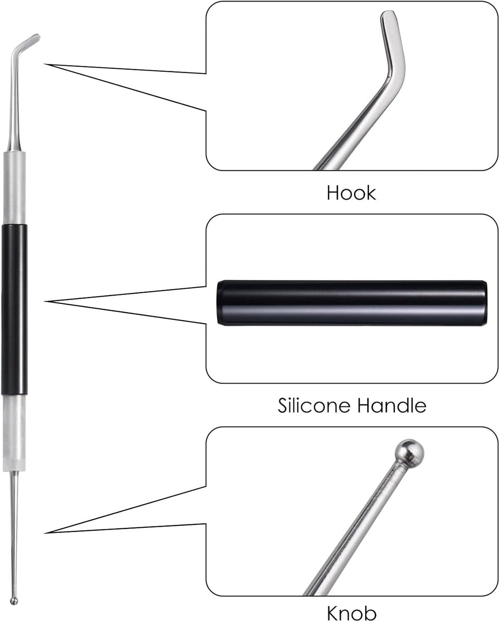 Latte Art Set (3 Tools) for Latte Art, Cappuccino and Espresso, SANTOW Espresso Latte Art Tools, Spoon & Lance, Spatula & Spike and Knob & Hook Decorating Pen Set 3 Pieces