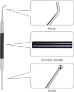 Latte Art Set (3 Tools) for Latte Art, Cappuccino and Espresso, SANTOW Espresso Latte Art Tools, Spoon & Lance, Spatula & Spike and Knob & Hook Decorating Pen Set 3 Pieces