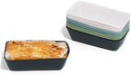 The Silicone Kitchen Silicone Individual Mini Loaf Pans - Reusable, Non-Toxic, BPA Free, Dishwasher Safe, Bento Box Accessories (12 Pack, Navy, White, Blue, Green)