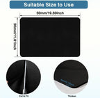 Coffee Mat 12''x19'' Dish Drying Mats for Kitchen Counter - Absorbent Hide Stain Bar Accessories Anti Spill Rubber Backed - Fits Under Coffee Maker Espresso Machine Dish Rack (Black)