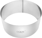 O'Creme Cake Ring Sturdy Stainless Steel Round Mousse Cake Ring Mold for Baking, Dessert Cake Decorating Pastry Rings 6 Inch Diameter x 2-3/4 Inch High