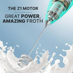 Zulay Kitchen Milk Frother with Patented Tornado Triple Whisk – Handheld Foam Maker for Coffee, Lattes, Matcha & Hot Chocolate – Rich, Creamy Froth in Seconds -