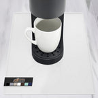 GORILLA GRIP Silicone Coffee Mat, Espresso Drink Bar Station Accessories, Waterproof Heat-Resistant Dish Drying Mats, Stay in Place on Kitchen Counter, Home Kitchen Decor Essentials, 10x14, White