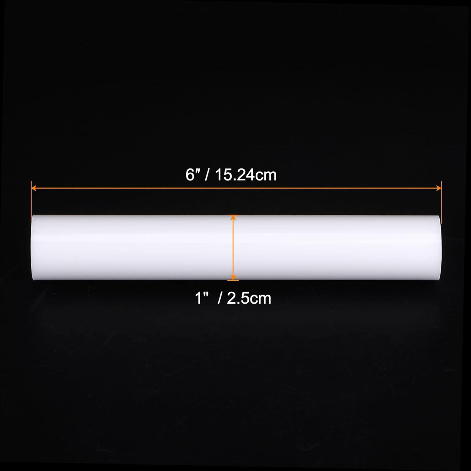 HARFINGTON Acrylic Clay Roller 6 Inch x 1 Inch Solid Non-Stick Plastic Round Tube Roller Polymer Clay Rod Fondant Rolling Pin for Shaping, Sculpting, Modeling DIY Crafts, White