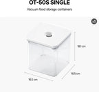 Premium Airtight Food Storage Containers, 3.28qt 1 Piece, Smart One-Click Seal Lid, No Hinges, Patented Double Silicone Lining, 100% Leak Proof, BPA-FREE, Dishwasher, Microwave Safe