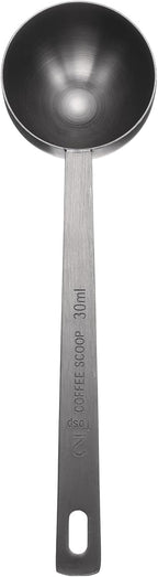 HARFINGTON Coffee Scoop Spoon 2tbsp (6tsp, 30ml) 304 Stainless Steel Long Handle Teaspoon/Tablespoon Measuring Spoons Scoops for Tea Sugar Kitchen, Black