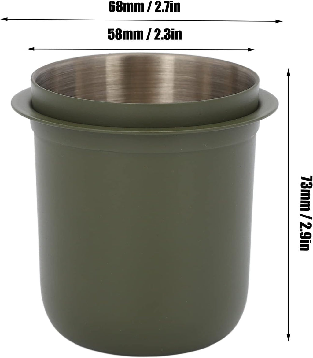 58mm Stainless Steel Dosing Cup, Espresso Coffee Powder Cup Crema Coffee Tool for Coffee Machine(#2)