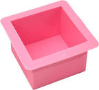 X-Haibei Large Cube Square Silicone Mold for Soap, Candle, Resin, Cake, and Cheese - 500ml, Food-Grade, Easy Release, Perfect for Beginners