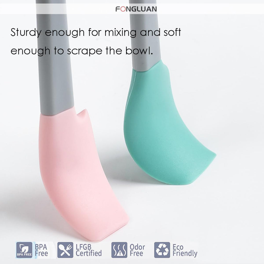 Mini Silicone Spatula Set of 5 - Heat Resistant & Nonstick Rubber Spatulas - Dishwasher Safe Kitchen Utensils for Cooking, Baking, Mixing