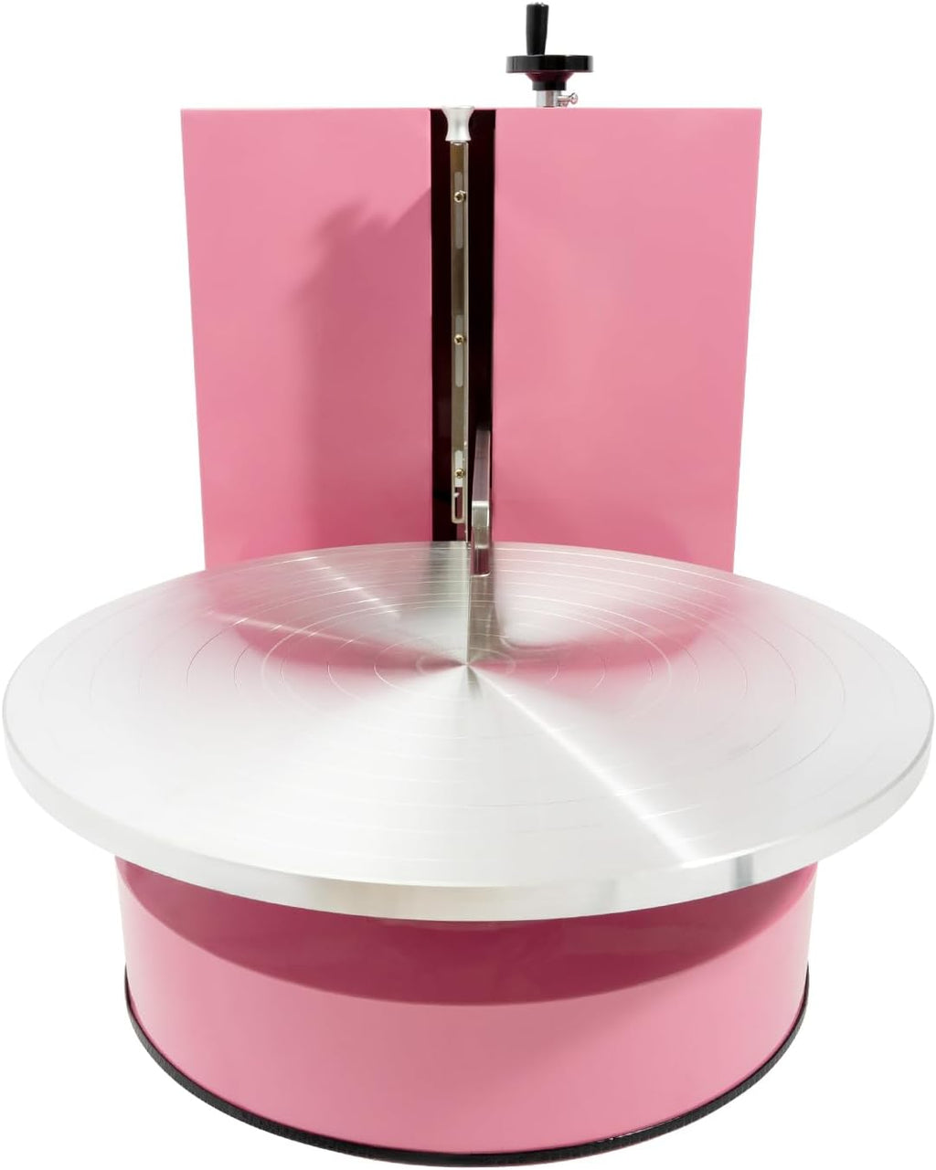 Automatic Cake Decorating Machine, Electronic Cream Coating Spreading Smooth Machine with Graduated Scraper 0-320RPM Rotating Speed,Cake Bread Spreader Machine for 4-16inch Cakes,Pink