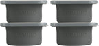 Stackable Silicone Artisan Pizza Dough Proofing Proving Boxes with Air-tight Lids-4pack-500ml Volume for 250g Dough Ball (Space Grey)