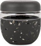 W&P Porter Seal Tight Glass Food Storage Container with Lid, Terrazzo Charcoal 24oz, Leak & Spill Proof Meal Prep Container, Microwave & Dishwasher Safe, Borosilicate Glass