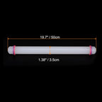 HARFINGTON Fondant Rolling Pin 20 Inch x 1.38 Inch Adjustable Guide Rings Non-Stick PP Plastic Fondant Roller Dough Roller Kitchen Decorating Tools for Cookie Pastry Pizza Clay