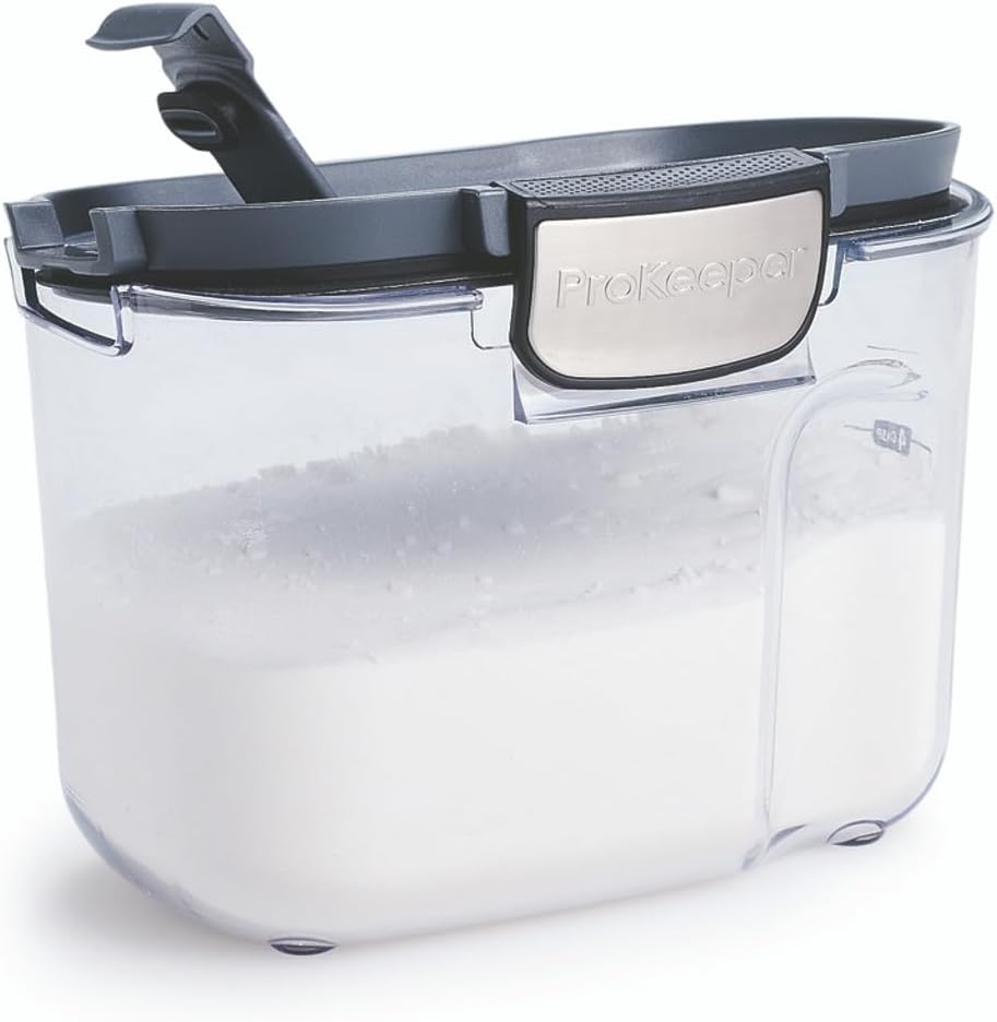 Progressive International ProKeeper+ Clear Plastic Airtight Food Baker's Kitchen Storage Organization Container Canister Set with Magnetic Accessories, 2- Piece Set (Specialty Sugar 1.5-Quart)