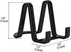Plate Stands for Display - Plastic Easel Stand Plate Holder Display Stand Picture Frame Stand for Pictures | Photo|Decorative Plate |Dish | Tabletop Art - 3 inch-Black