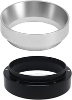 1pc Espresso Dosing Funnel 51/53/58mm Coffee Dosing Ring Aluminum Espresso Distribution Coffee Tool For Home Coffee Bar Shop College Dorm Room Apartment Essential Coffee Accessories (53mm, Black)