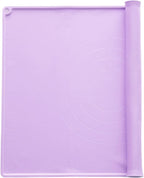 uxcell Silicone Pastry Mat, 19.7" x 15.8" Silicone Baking Mat with Measurements, Non-Stick Dough Rolling Mat for Making Pastry Cookies Bread Pizza Purple