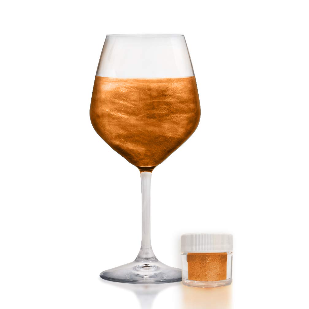 BREW GLITTER Edible Glitter For Drinks, Cocktails, Beer, Garnish Glitter & Beverages | KOSHER & HALAL Certified | 100% Edible & Food Grade | Vegan, Gluten, Nut Free (45g Shaker, Bronze)