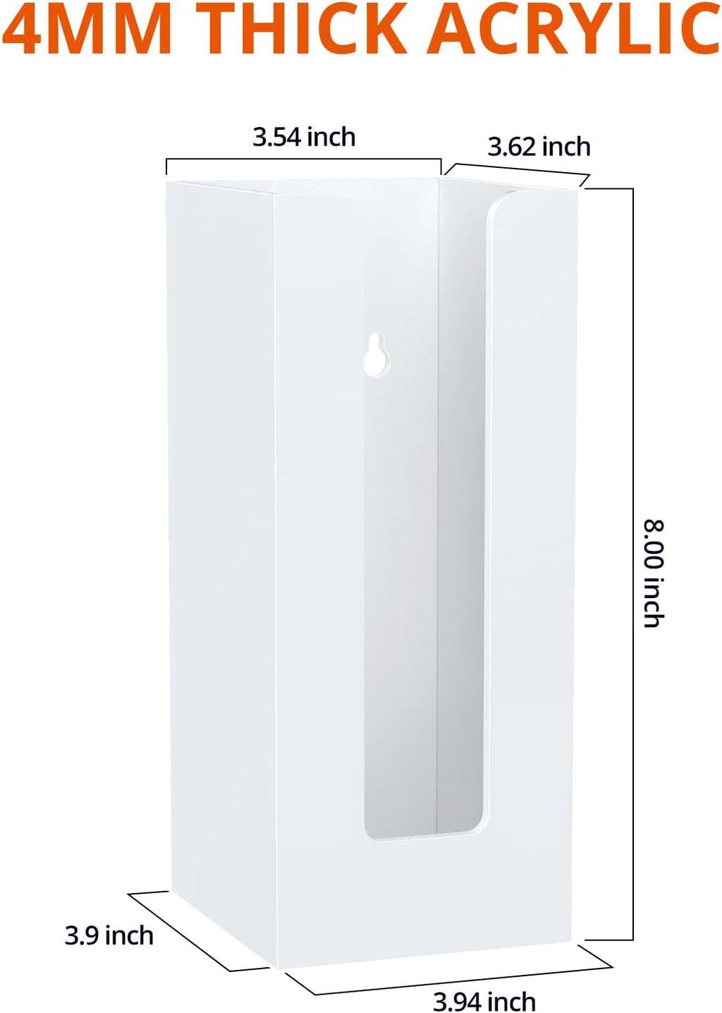 Richboom Acrylic Coffee Cup and Lid Storage Organizer Holder, 1 Compartment, White