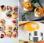 7 Pieces Stainless Steel Cookie Cutter Set Biscuit Plain Edge Round Cutters Sizes Shape Molds Ranging from 2-4.3 Inches