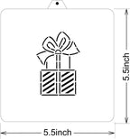 Stacked Present Cookie cutter and stencil set Baking stencils and cutters bundle DIY bakery decorating kit Cookie cutter with stencils Icing stencil and cookie cutter combo (Stacked Present)