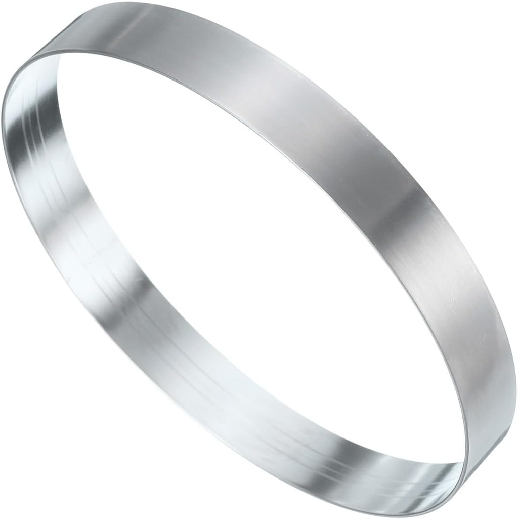 HARFINGTON Round Cake Ring 5.12 x 1 Inch Seamless Stainless Steel Pastry Mousse Dessert Ring Mirror Coating for Baking Cooking English Muffins Crumpet Making Tool
