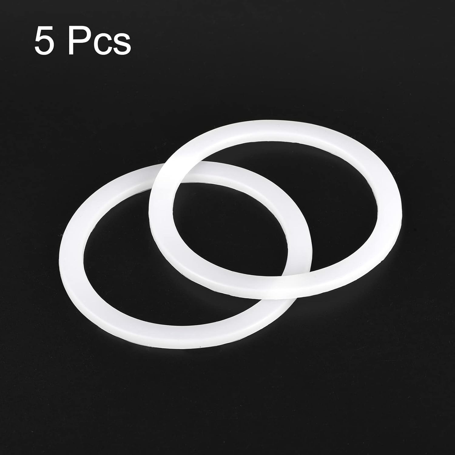 MECCANIXITY Gasket Seal Coffee Maker White Silicone Ring Replacement 70x85x3.3mm for 9-Cup Aluminium Coffee Pot, Pack of 5