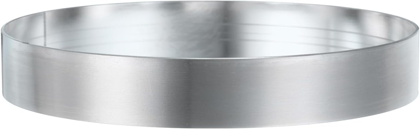 HARFINGTON Round Cake Ring 5.12 x 1 Inch Seamless Stainless Steel Pastry Mousse Dessert Ring Mirror Coating for Baking Cooking English Muffins Crumpet Making Tool