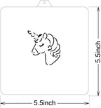 Cookie cutter and stencil set Baking stencils and cutters bundle DIY bakery decorating kit Cookie cutter with stencils Icing stencil Unicorn PYO Stencil paint your own cookies (Unicorn)