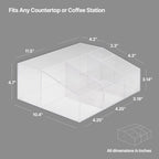Acrylic Coffee Bar Station – Snack Tea Organizer & Storage Holder for Office Coffee Table – Perfect Countertop Setup for Syrup, Creamer, and Snack Accessories