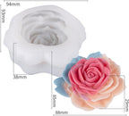 Flower Succulent Rose Peony Molds Silicone Wave Spiral Candle Mold - Silicone Resin Casting Molds for Candle & Resin & Soap Craft Supplies