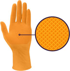 Inspire HEAVY DUTY ORIGINAL Stretch Nitrile Black Gloves Disposable Latex Free | Food, Mechanic, 6mil Black or 8 Mil Orange