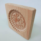 Wooden Cookie Biscuit Mold, 3D Baking Mold, Embossing Craft Decorating Baking Tool, Suitable for Halloween Thanksgiving Christmas Kitchen DIY (Flowerpot 10 * 10 * 2)