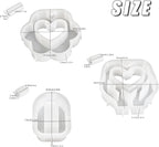 Heart Resin Vase Mold with Test Tube Culture Water Plant Silicone Molds for Crafts Epoxy Resin Casting Mold for DIY Flower Holder Home Office Decor Wedding (Style 1)