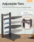 Pot and Pan Organizer Rack for under Cabinet, Heavy Duty Pot Pan Rack under Sink Organizers and Storage, Pot lid organizer, Kitchen Cabinet Organizer with 7 Adjustable Shelves