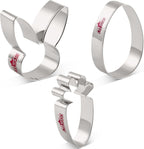 LILIAO Easter Cookie Cutter Set, 3-pc, Egg, Bunny and Carrot, Stainless Steel