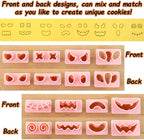 Mini Ghost Cookie Cutters, DIY 3d Halloween Raised Design Cookie Stamps, Cookie Cutter Set suitable for Frosting Decoration, Mini Gingerbread Pie Molds, Day of The Dead Decorations (Ghost)