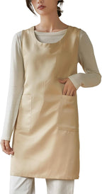 Women Cobbler Apron Japanese Style Aprons with 3 Pockets for Work Chef Kitchen