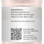 BAKELL Soft Rose Gold Edible Glitter, 45 Grams | TINKER DUST Edible Glitter | KOSHER Certified | 100% Edible Glitter | Cakes, Cupcakes, Cake Pops, Drinks, Dessert Vegan Glitter & Dusts (45g Shaker, Soft Rose Gold)