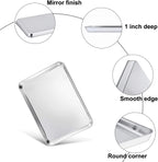 TeamFar Baking Tray and Rack Set, Stainless Steel Baking Pan Cookie Sheet with Cooling Rack, 12.5 x 10 x 1 inch, Non Toxic & Healthy, Easy Clean & Dishwasher Safe