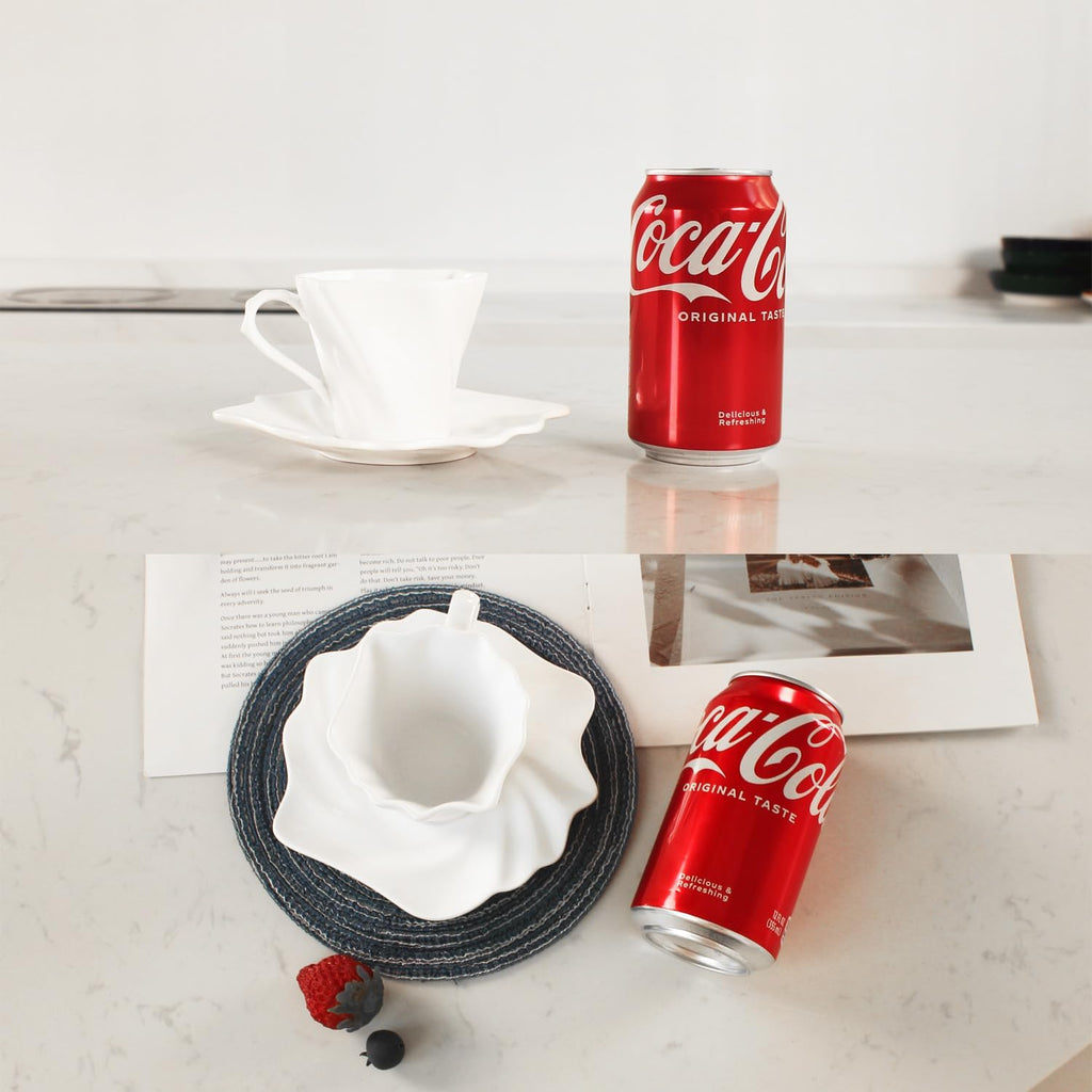 4.25 oz Espresso cups set of 4 | Italian style espresso cups and saucers | Porcelain espresso cup set | Espresso mugs | Demi tasse cups | Espresso cups and saucers|tea cup and saucer