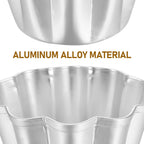 6Pcs Egg Tart Molds Aluminium Pie Tins Mini Tart Tins Tiny Pie Tin Cupcake Cake Mold Pudding Molds for Home Baking