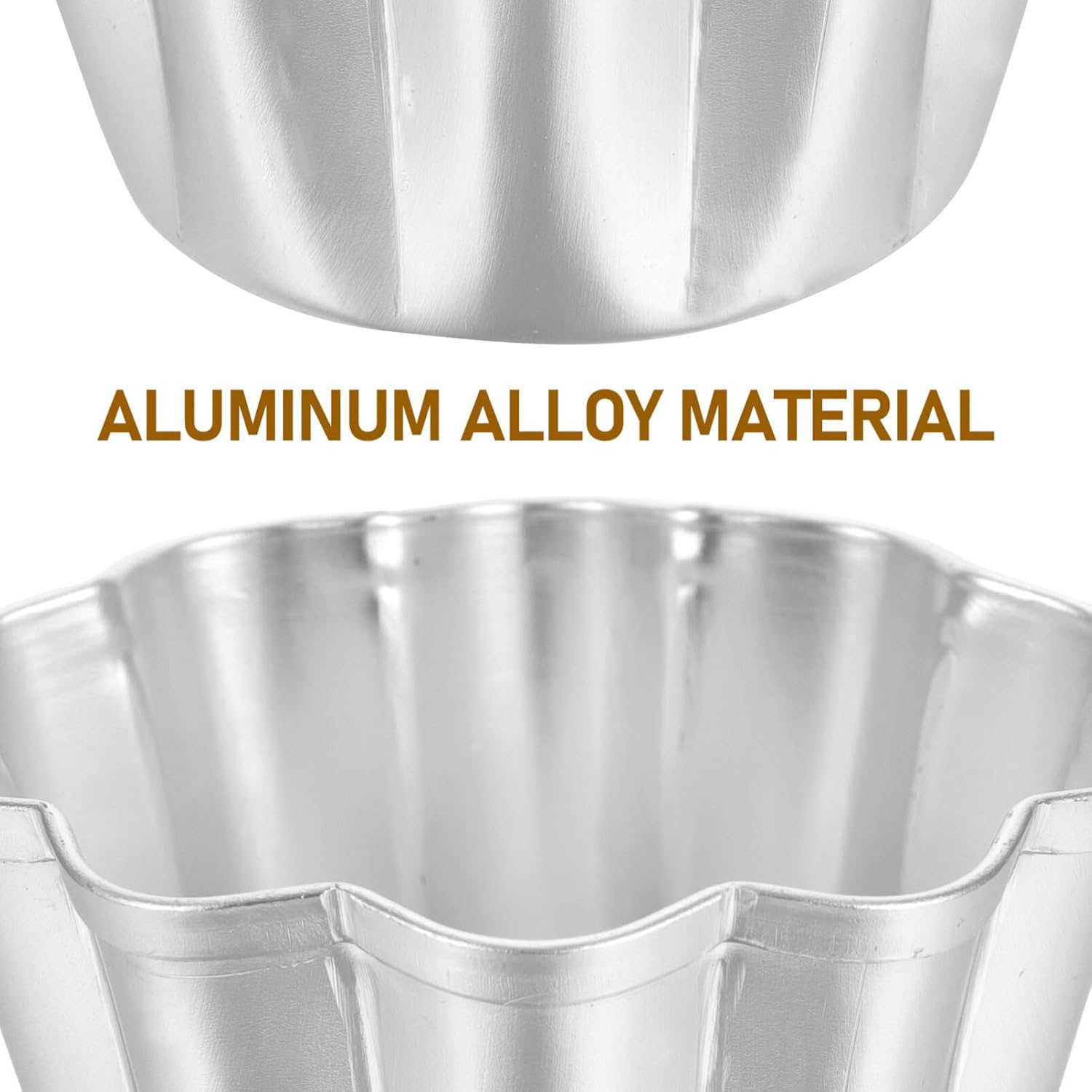 6Pcs Egg Tart Molds Aluminium Pie Tins Mini Tart Tins Tiny Pie Tin Cupcake Cake Mold Pudding Molds for Home Baking