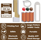 LLRH Latte Art Food Printpen DIY Image for Coffee Beer Cocktails Macaron Cookie, Bluetooth, for Home, Small Shops (3 Colors)