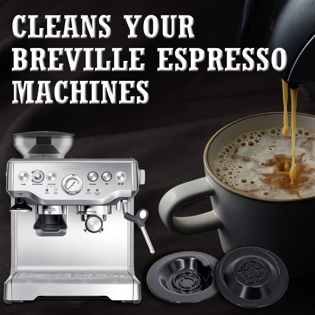 HiWater 2 packs 54mm Coffee Backflush Cleaning Disc Compatible with Breville Espresso Machines BES870XL, BES810BSS, BES840XL -100% silicone material