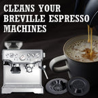 HiWater 2 packs 54mm Coffee Backflush Cleaning Disc Compatible with Breville Espresso Machines BES870XL, BES810BSS, BES840XL -100% silicone material