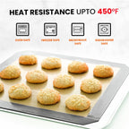 Silicone Baking Mat - 2 Pack Reusable Silicone Baking Sheet Liner for Oven - Half Sheet Nonstick Mat 16.5"x11.6" for Bread, Dough, Macaron, Cookie Cooking Liners for Kitchen Counter Bakery Supplies